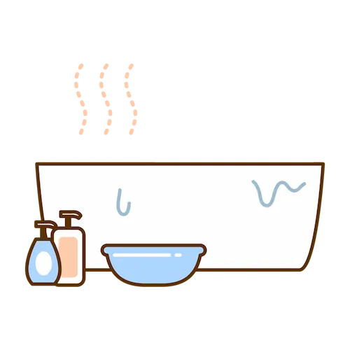 お風呂掃除のイラスト