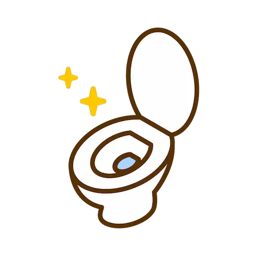 トイレ掃除のイラスト