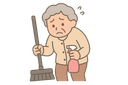 家事に苦労する様子のイラスト