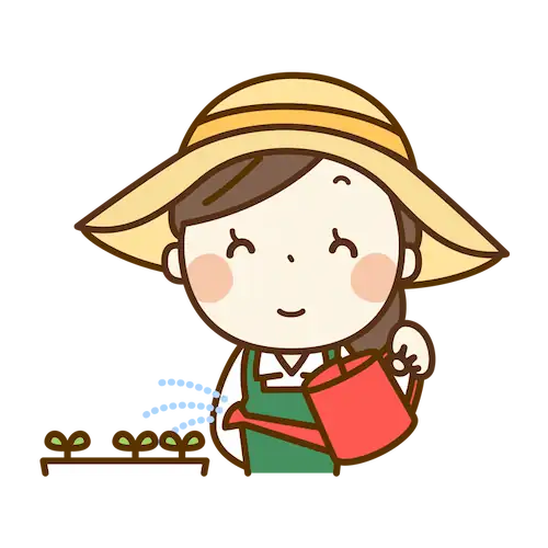水やりのイラスト