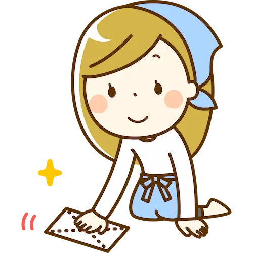 拭き掃除のイラスト